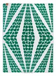Koc bawełniany 150x200 2138-2 zielony gemetryczna lilia wykończony szydełkiem - 2