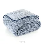 Koc 170x210 KOALA granatowy biały wzór miękkiego baranka - 4