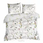 Pościel bawełniana 220x200 LEA 8 biała zielona kwiaty ptaszki dwustronna Design 91 - 7