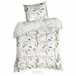 Pościel bawełniana 220x200 LEA 8 biała zielona kwiaty ptaszki dwustronna Design 91 - 5