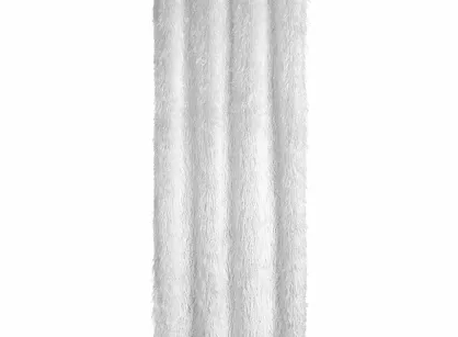 Zasłona gotowa na przelotkach 140x250 MARGARET biała z etaminy przetykana moherową nicią