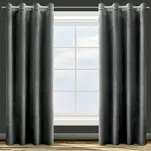 Zasłona gotowa na przelotkach 140x250 ROSA welwetowa czarna Design 91 - 8
