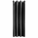 Zasłona gotowa na przelotkach 140x250 ROSA welwetowa czarna Design 91 - 9