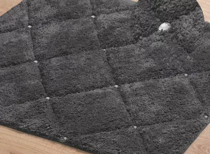 Dywanik bawełniany 50x70 CHIC 2 stalowy zdobiony kryształkami