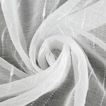 Firana na przelotkach 140x250 BECKY biała z etaminy w paseczki - 7