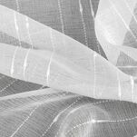 Firana na przelotkach 140x250 BECKY biała z etaminy w paseczki - 6