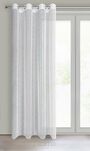 Firana na przelotkach 140x250 BECKY biała z etaminy w paseczki - 10