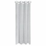 Firana na przelotkach 140x250 BECKY biała z etaminy w paseczki - 9