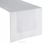 Bieżnik 40x180 LUCY biały gładki zdobiony kantą - 4