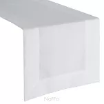 Bieżnik 40x180 LUCY biały gładki zdobiony kantą - 6