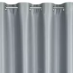 Zasłona na przelotkach 140x250 SELINA zaciemniająca srebrna z błyszczącą nicią - 3