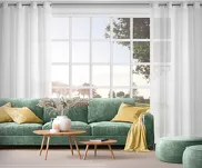 Firana na przelotkach 140x250 MARGO biała błyszcząca o gęstym drobnym splocie - 12