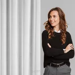 Firana na przelotkach 140x250 MARGO biała błyszcząca o gęstym drobnym splocie - 14