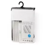 Firana na przelotkach 140x250 MARGO biała błyszcząca o gęstym drobnym splocie - 16