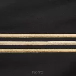 Pościel satynowa 160x200 HAFT 4 czarna zdobiona złotym haftem z kolekcji Premium - 2