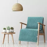 Koc na fotel 70x160 LISA miętowy wytłaczany z efektem 3D z kolekcji Design 91 - 10