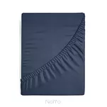 Prześcieradło z bawełny jersey z gumką granatowe 220x200 Design 91 - 4