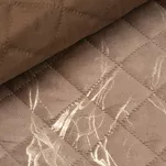 Narzuta welwetowa 200x220 LUIZ 6 ciemny beż pikowana ze złotym przecieranym wzorem efekt 3D Design 91 - 2