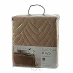 Narzuta welwetowa 200x220 LUIZ 6 ciemny beż pikowana ze złotym przecieranym wzorem efekt 3D Design 91 - 6