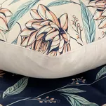 Pościel satynowa 220x200 NIKA 49 granatowa z pudrowym wzorem kwiatowym z kolekcji Nova Print - 4