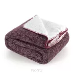 Koc 150x200 PANDA bordowy biały dwustronny niezwykle miękki - 4