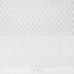 Ręcznik 50x90 FRIDA biały z fakturą kosteczki i szeroką welurową bordiurą 500 g/m2 - 2