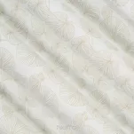 Zasłona gotowa na taśmie 140x300 MARIGOLD zaciemniająca biała ze złotym nadrukiem liści lilii wodnej - 5