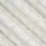 Zasłona na taśmie 140x300 MARIGOLD zaciemniająca biała ze złotym nadrukiem liści lilii wodnej - 7