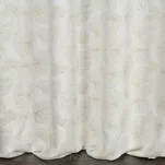Zasłona gotowa na taśmie 140x300 MARIGOLD zaciemniająca biała ze złotym nadrukiem liści lilii wodnej - 3