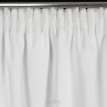 Zasłona na taśmie 140x300 MARIGOLD zaciemniająca biała ze złotym nadrukiem liści lilii wodnej - 11