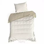 Pościel satynowa 220x200 SPRING 80 beżowa z wzorem geometrycznym z kolekcji Classic - 5