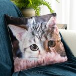 Poszewka welwetowa 45x45 ANIMAL 75 zdobiona nadrukiem kota - 2