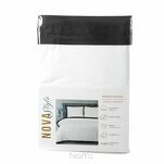 Pościel satyna bawełniana 160x200 LAURA biała zdobiona ozdobną czarną kantą z kolekcji Nova Style - 7