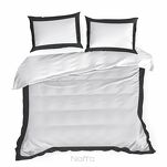 Pościel satyna bawełniana 160x200 LAURA biała zdobiona ozdobną czarną kantą z kolekcji Nova Style - 6