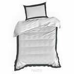 Pościel satyna bawełniana 160x200 LAURA biała zdobiona ozdobną czarną kantą z kolekcji Nova Style - 5
