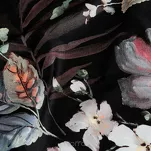Zasłona na taśmie 140x270 ALANI welwetowa czarna ruda z wyrazistym nadrukiem botanicznym - 3