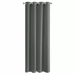 Zasłona na przelotkach 140x250 RITA jednokolorowa grafitowa z miękkiej tkaniny - 9