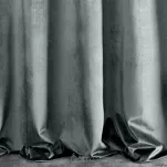 Zasłona na przelotkach 140x250 SAMANTA welwetowa grafitowa o subtelnym połysku - 3