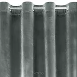 Zasłona na przelotkach 140x250 SAMANTA welwetowa grafitowa o subtelnym połysku - 6