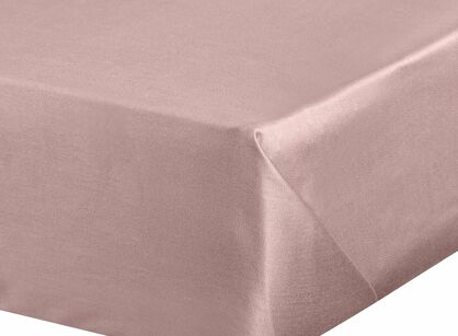 Prześcieradło satyna bawełniana bez gumki NOVA 1 pudrowe 160x210