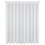 Firana na przelotkach 350x250 LENA biała z gładkiej etaminy ze srebrzystym połyskiem - 6