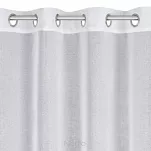 Firana na przelotkach 350x250 LENA biała z gładkiej etaminy ze srebrzystym połyskiem - 4
