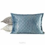 Poszewka welwetowa 50x70 BLINK 43 beżowa pikowana ze srebrnym przecieranym wzorem - 2