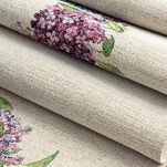 Bieżnik gobelinowy 45x140 1424 naturalny z nadrukiem kwiatów bzu - 3