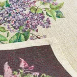 Bieżnik gobelinowy 45x140 1424 naturalny z nadrukiem kwiatów bzu - 2