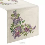 Bieżnik gobelinowy 45x140 1424 naturalny z nadrukiem kwiatów bzu - 5