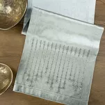 Bieżnik welwetowy 35x220 ROYAL 3 srebrny zdobiony kryształkami - 4