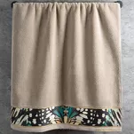 Ręcznik 70x140 EVA 15 Eva Minge beżowy zdobiony bordiurą z designerskim wzorem w motyle z kolekcji Premium 500 g/m2 - 5