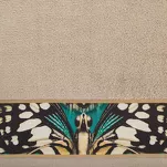 Ręcznik 70x140 EVA 15 Eva Minge beżowy zdobiony bordiurą z designerskim wzorem w motyle z kolekcji Premium 500 g/m2 - 2