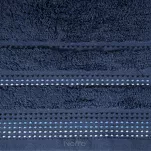 Ręcznik 70x140 POLA chabrowy z kolorową bordiurą zakończoną stebnowaniem 500 g/m2 - 2